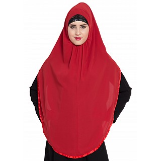 Premium Instant Hijab- Red color